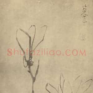 清代 朱耷国画作品《木兰》摘自 南画大成 卷四