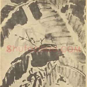 清代 高凤翰国画作品《芭蕉图》摘自 南画大成 卷五