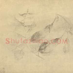 清代 恽寿平国画作品《二蔬》摘自 南画大成 卷五