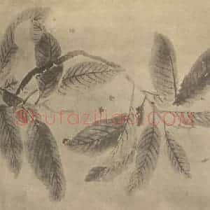 清代 金农国画作品《枇杷》摘自 南画大成 卷五