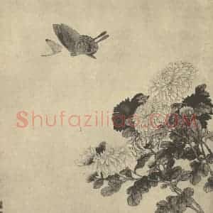 清代 邹一桂国画作品《蝴蝶图》摘自 南画大成 卷六