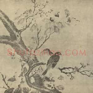 清代 汤禄名国画作品《花鸟》摘自 南画大成 卷六