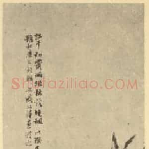清代 任颐国画作品《花鸟》摘自 南画大成 卷六