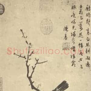 元代 商琦国画作品《杏雨浴禽图》摘自 南画大成 卷六