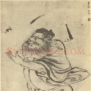 清代 高其佩国画作品《钟馗迎福图》摘自 南画大成 卷七