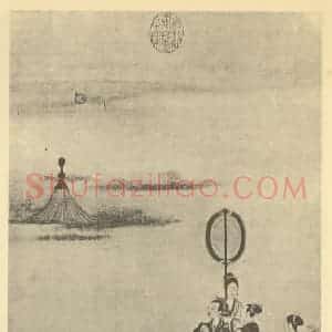 清代 丁观鹏国画作品《画人物》摘自 南画大成 卷七