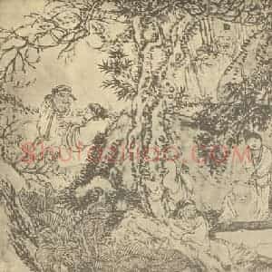 清代 顾洛国画作品《香山九老图》摘自 南画大成 卷七