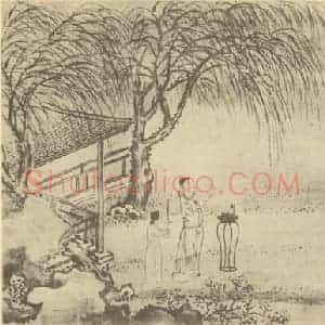 清代 王素国画作品《画人物图(九)》摘自 南画大成 卷七