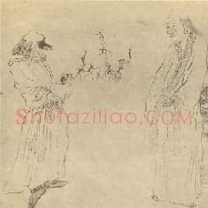 清代 吴滔国画作品《仿冬心罗汉图(三)》摘自 南画大成 卷七