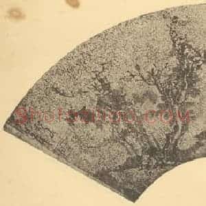 明代 蒋嵩国画作品《山水扇面图》摘自 南画大成 卷八