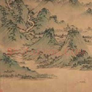 文征明《吴中胜概图》国画作品高清图片赏析