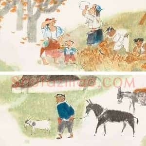 周思聪《周思聪秋收图彝族女子》现代书画作品图片赏析