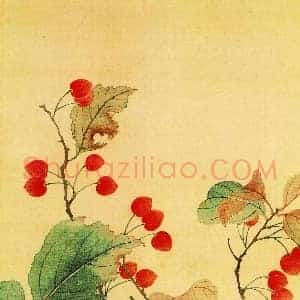 恽寿平《恽寿平秋海棠图》清代书画作品图片赏析