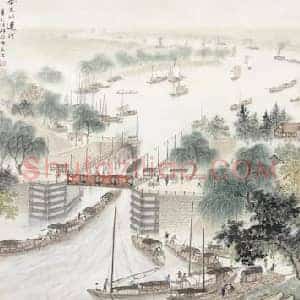 宋文治《宋文治作品呈现50年代山水画缩影》现代书画作品图片赏析