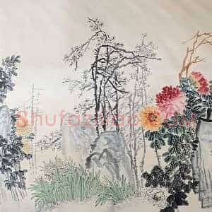 吴昌硕丈六巨制花鸟画，首度面世 国画作品高清图片赏析