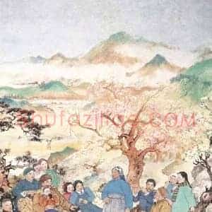 程十发《程十发歌唱祖国的春天》现代书画作品图片赏析