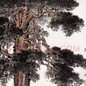 钱松嵒《钱松嵒画松》现代书画作品图片赏析