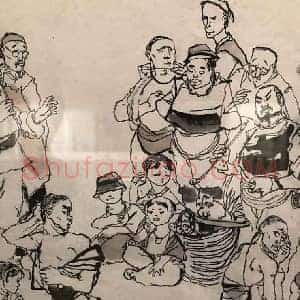 程十发《程十发阿Q画传首次回沪展出》现代书画作品图片赏析