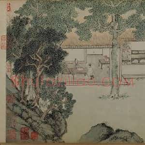 文征明《文征明真赏斋图》明代书画作品图片赏析