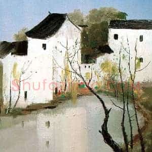 吴冠中《吴冠中画不尽的江南人家》当代书画作品图片赏析
