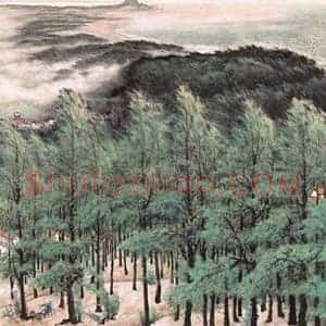 关山月《关山月绿色长城》现代书画作品图片赏析