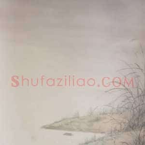 溥佐国画精品《春江饮马》国画作品高清图片赏析