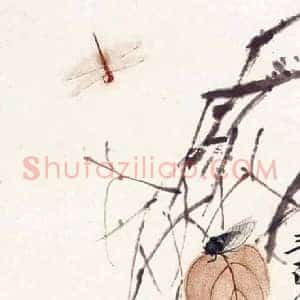 齐白石《齐白石贝叶草虫真假辨别》现代书画作品图片赏析