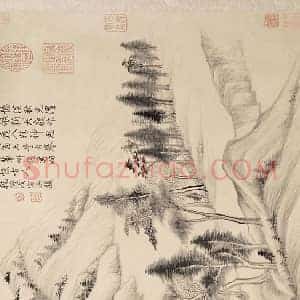 董其昌《江山秋霁图》国画作品高清图片赏析
