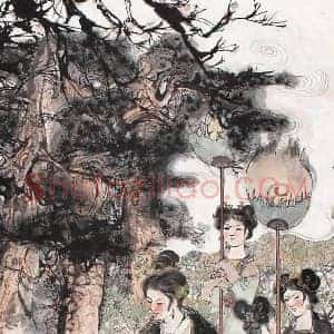 程十发《程十发补衮图》现代书画作品图片赏析
