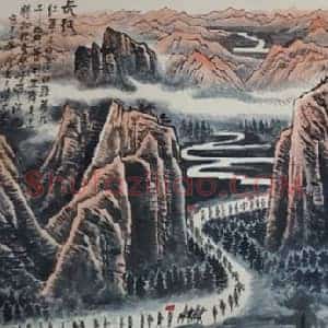 永恒的经典—李可染史诗级巨制《长征》国画作品高清图片赏析