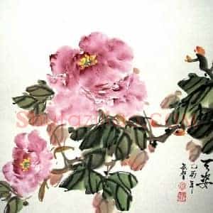 张锡武《张锡武牡丹》当代书画作品图片赏析