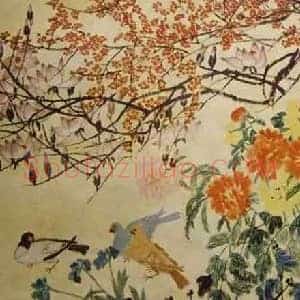 齐白石《齐白石晚年绘写和平鸽》现代书画作品图片赏析
