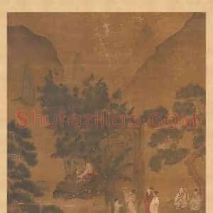 仇英《仇英雅园聚会图》明代书画作品图片赏析