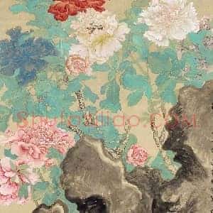 陆抑非《陆抑非牡丹》现代书画作品图片赏析