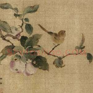 林椿《林椿果熟来禽图》宋代书画作品图片赏析