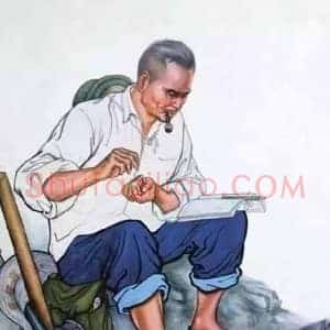 刘志德《农民画家刘志德老书记》现代书画作品图片赏析