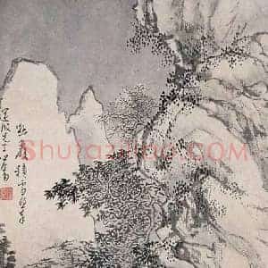 溥儒《溥儒雪景山水》现代书画作品图片赏析