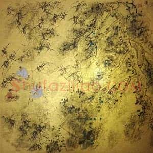 王明明山水人物《幽谷清逸图》国画作品高清图片赏析