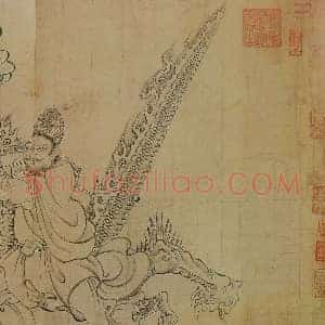 吴道子《天王送子图》国画作品高清图片赏析