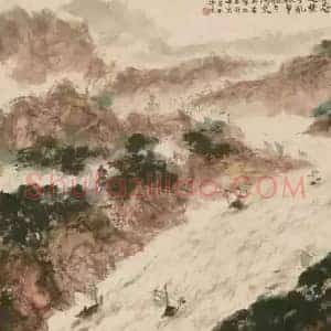 傅抱石《具有古诗意境的傅抱石绘画》现代书画作品图片赏析