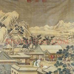 《郎世宁等乾隆帝岁朝行乐图》清代书画作品图片赏析