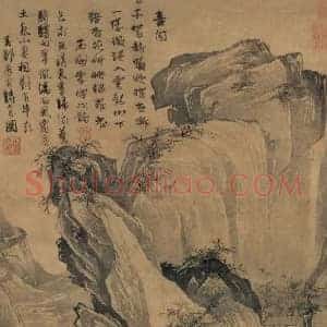 唐寅《唐寅骑驴归思图》明代书画作品图片赏析