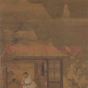 刘俊作品《雪夜访普图》国画作品高清图片赏析