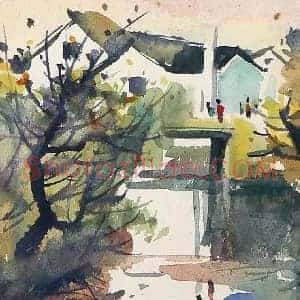 吴冠中《吴冠中水彩画》当代书画作品图片赏析