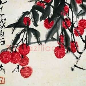 齐白石《齐白石荔枝画》现代书画作品图片赏析