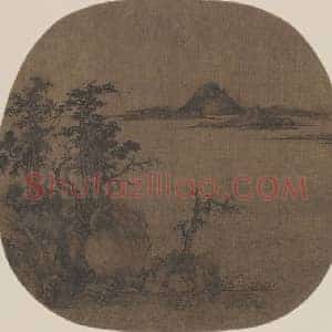 赵雍《赵雍秋林远岫图》元代书画作品图片赏析