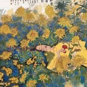 黄永玉《黄永玉笔下的菊花》当代书画作品图片赏析