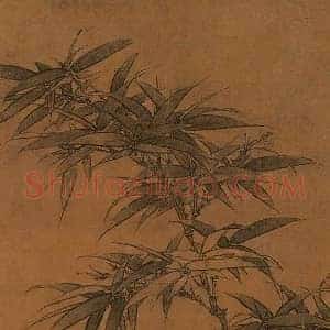 李衎《李衎双钩竹图》元代书画作品图片赏析