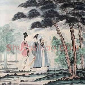 傅抱石《人物画》国画作品高清图片赏析