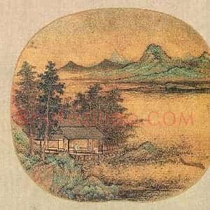 李唐《李唐竹阁延宾图》宋代书画作品图片赏析
